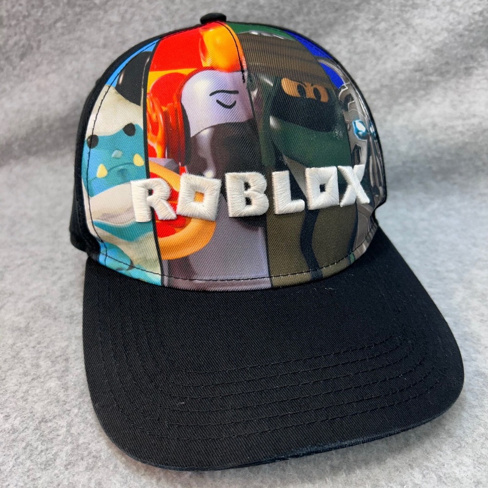 Roblox Character Collage Kids Black Roblox Baseball Cap Snapback Hat OSFM